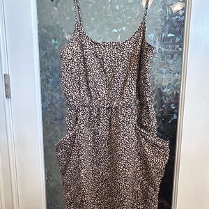 Forever 21 Gold Sleeveless Spaghetti Strap Sundress B5